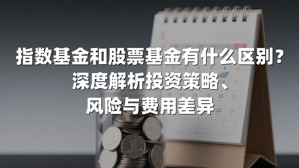 指数基金和股票基金有什么区别？深度解析投资策略、风险与费用差异