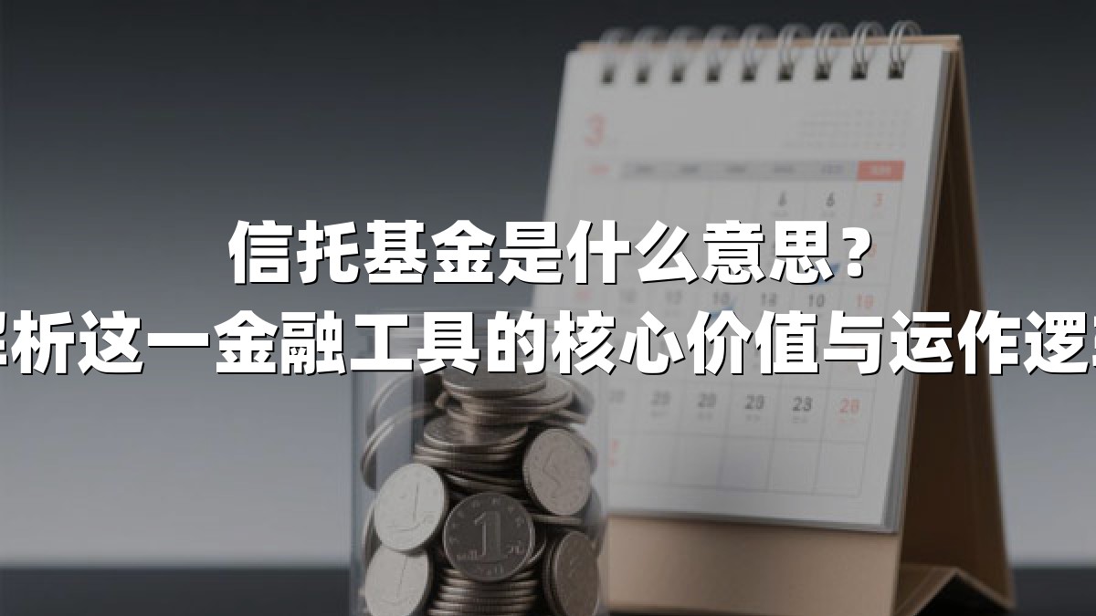 信托基金是什么意思?解析这一金融工具的核心价值与运作逻辑