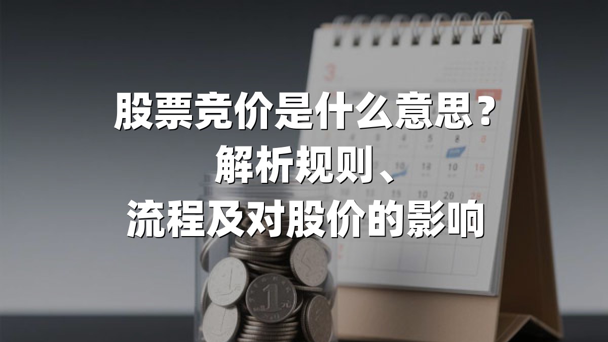 股票竞价是什么意思？解析规则、流程及对股价的影响