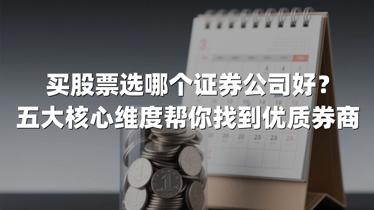 买股票选哪个证券公司好?五大核心维度帮你找到优质券商