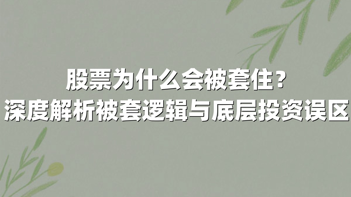 股票为什么会被套住?深度解析被套逻辑与底层投资误区