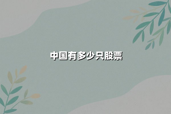 中国有多少只股票？2025年最新数据揭示多层次资本市场新格局