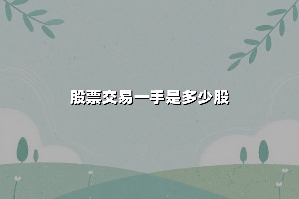股票交易一手是多少股？深度解析交易规则与投资者策略