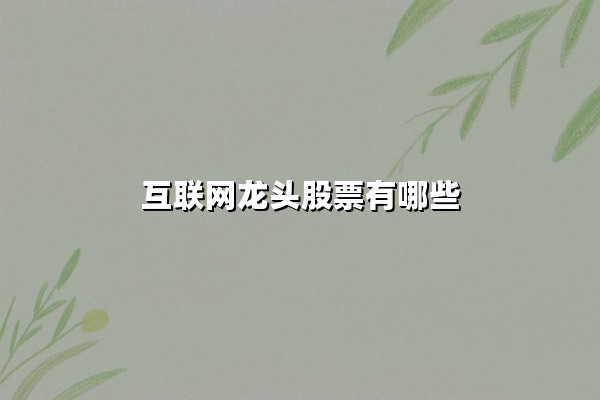 互联网龙头股票有哪些？2025年核心标的深度解析与投资指南