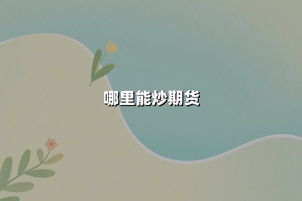 哪里能炒期货？权威平台选择指南与交易策略解析