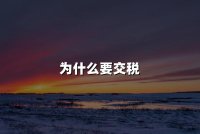 为什么要交税(2024年最新交税理由大全)