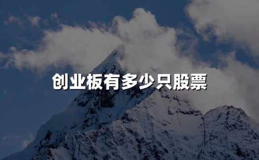 创业板有多少只股票(2024年创业板股票最新数据)