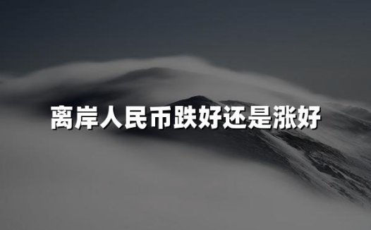 离岸人民币跌好还是涨好(2024最新权威解释)