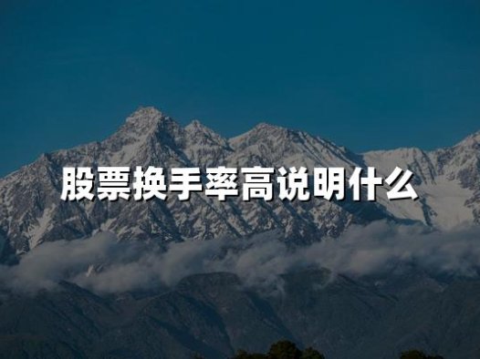 股票换手率高说明什么(2024年权威解答)