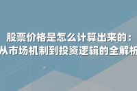 股票价格是怎么计算出来的:从市场机制到投资逻辑的全解析