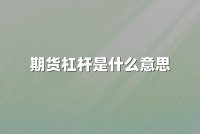 期货杠杆是什么意思