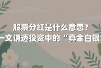 股票分红是什么意思？一文讲透投资中的“真金白银”