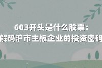 603开头是什么股票：解码沪市主板企业的投资密码