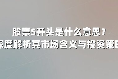 股票S开头是什么意思？深度解析其市场含义与投资策略