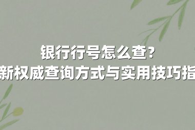 银行行号怎么查？最新权威查询方式与实用技巧指南