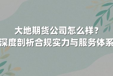 大地期货公司怎么样？深度剖析合规实力与服务体系