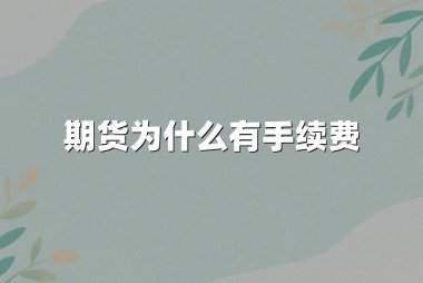 期货为什么有手续费