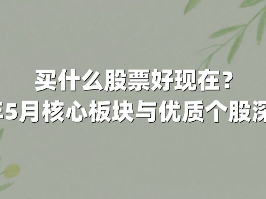 买什么股票好现在？2025年5月核心板块与优质个股深度解析