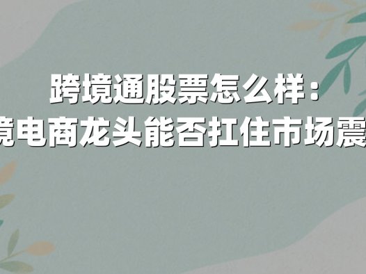 跨境通股票怎么样：跨境电商龙头能否扛住市场震荡？