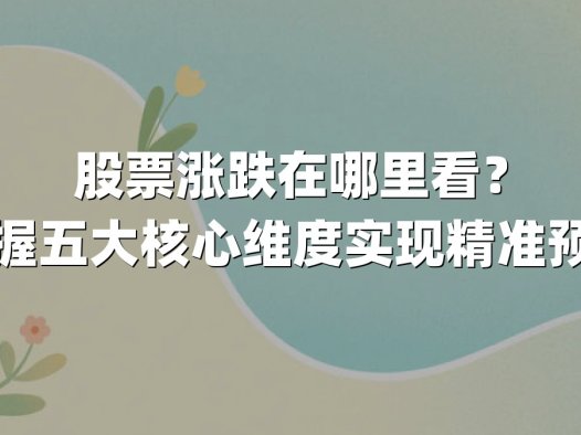 股票涨跌在哪里看?掌握五大核心维度实现精准预判