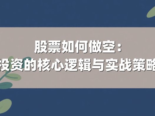 股票如何做空：逆向投资的核心逻辑与实战策略解析