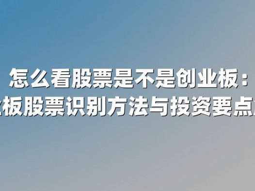 怎么看股票是不是创业板：创业板股票识别方法与投资要点解析