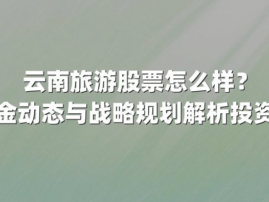 云南旅游股票怎么样?从资金动态与战略规划解析投资潜力