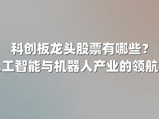 科创板龙头股票有哪些？聚焦人工智能与机器人产业的领航者解析