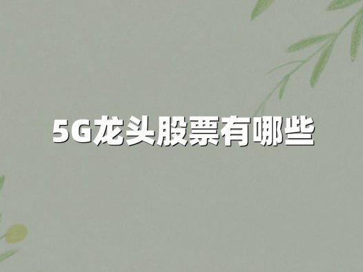 5G龙头股票有哪些