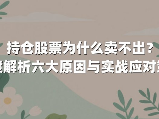 持仓股票为什么卖不出？深度解析六大原因与实战应对策略