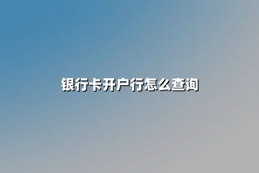 银行卡开户行怎么查询？最新权威方法全解析