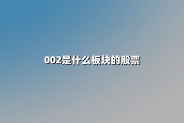 002是什么板块的股票(属于深市还是沪市)