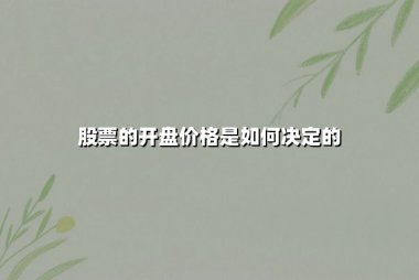 股票的开盘价格是如何决定的：揭秘集合竞价机制与市场博弈的底层逻辑