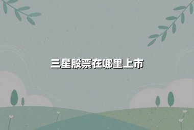 三星股票在哪里上市？深度解析全球投资者的核心关注点