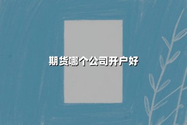 期货哪个公司开户好？如何选择优质期货公司及开户全流程解析