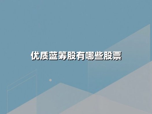 优质蓝筹股有哪些股票？2025年值得长期持有的十大龙头股解析
