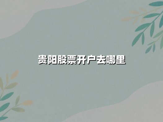 贵阳股票开户去哪里?2025年最新低佣金开户指南与券商选择策略